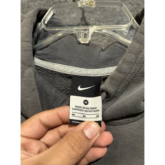 Vintage 90’s Nike Center Check Swoosh Hoodie Size Medium USA Made COLLEG STATION - Picture 3 of 7